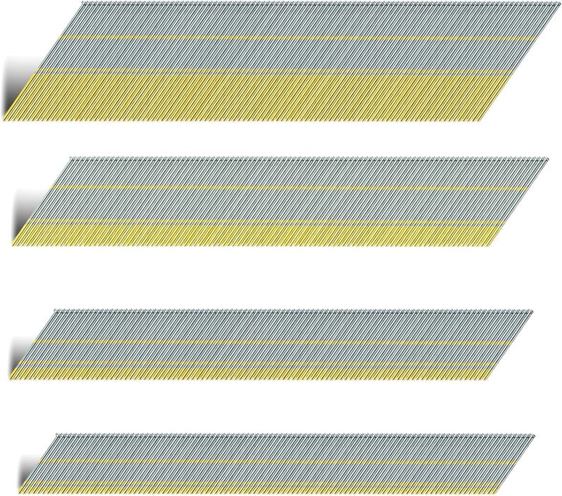 SimCos 15 Gauge 34-Degree DA Series Angled Finish Nails, (1-1/4", 1-1/2", 2", 2-1/2"), Galvanized Assorted Size Project Pack for Pneumatic, Electric Angled Finish Nailer or Nail Gun (Assembly 2000) - Image 1